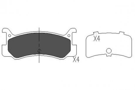 Гальмівні колодки, дискове гальмо (набір) PARTS KAVO KBP4535