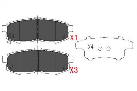 Гальмівні колодки, дискове гальмо (набір) PARTS KAVO KBP4555 (фото 1)