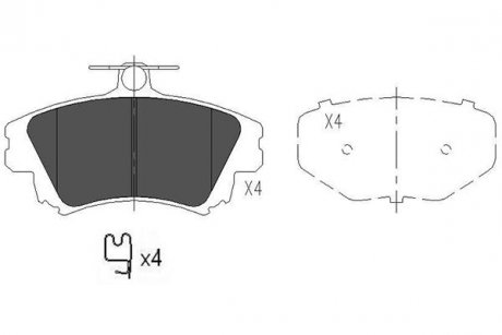 Гальмівні колодки, дискове гальмо (набір) PARTS KAVO KBP5519