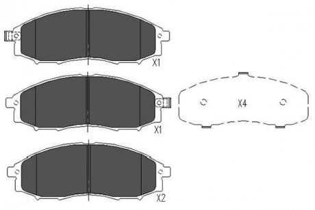 Комплект тормозных колодок PARTS KAVO KBP-6518