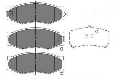 Гальмівні колодки, дискове гальмо (набір) PARTS KAVO KBP6524 (фото 1)