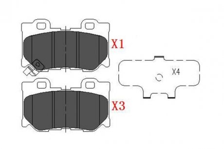 Тормозные колодки, дисковый тормоз (набор) PARTS KAVO KBP6582