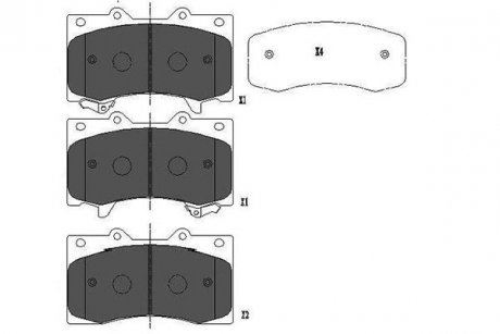 Гальмівні колодки, дискове гальмо (набір) PARTS KAVO KBP6588 (фото 1)