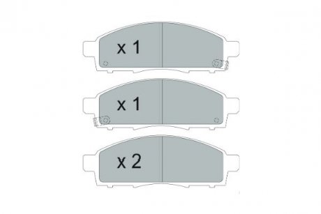 Комплект тормозных колодок, дисковый тормоз PARTS KAVO KBP-6599 (фото 1)