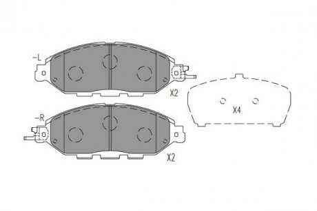 Комплект тормозных колодок PARTS KAVO KBP-6623