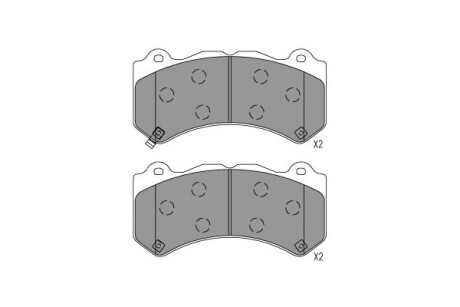 Колодки гальмівні (передні) Jeep Grand Cherokee 10- (Brembo) PARTS KAVO KBP6627 (фото 1)