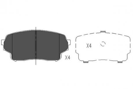 Гальмівні колодки, дискове гальмо (набір) PARTS KAVO KBP8511