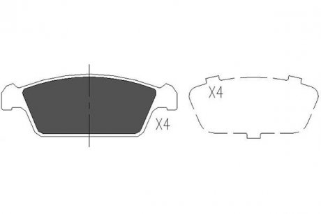 Гальмівні колодки, дискове гальмо (набір) PARTS KAVO KBP8515