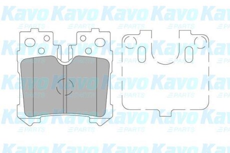 Колодки гальмівні (задні) Lexus LS 06- PARTS KAVO KBP9122