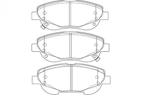 Колодки гальмівні (передні) Toyota Avensis 2.0D/2.2D 08- PARTS KAVO KBP9143