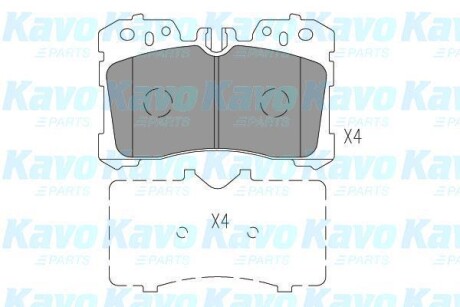 Колодки гальмівні (передні) Lexus LS 06- PARTS KAVO KBP9150