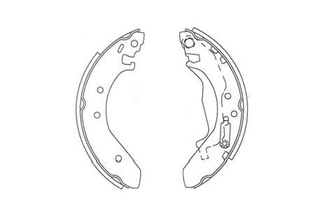 Колодки гальмівні (задні) Honda Civic 94-01 (барабанні) (203x38) PARTS KAVO KBS2911