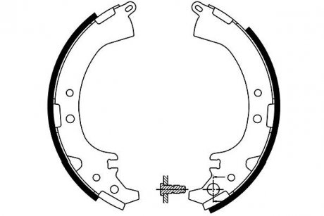 Колодки гальмівні (задні) Toyota Rav4 1.8/2.0i 4WD 94-05 (барабанні) (228.6x40) PARTS KAVO KBS9930 (фото 1)