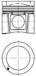 Поршень KOLBENSCHMIDT 40030600 (фото 1)