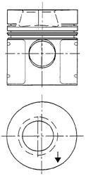 Поршень MB 609-817 OM364/366 (98mm+0.5mm) KOLBENSCHMIDT 93 951 610