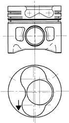 Поршня, 2.5TDI 81.0mm (3,4,5cyl) KOLBENSCHMIDT 99743700