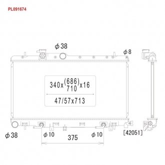 Радиатор системы охлаждения KOYORAD PL091674 (фото 1)