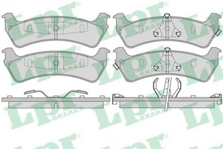 Гальмівні колодки, дискове гальмо (набір) LPR 05P990 (фото 1)