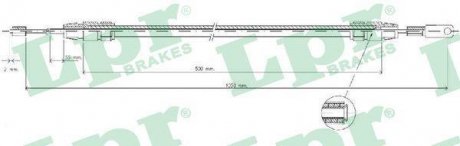 Трос ручного тормоза LPR C0012B