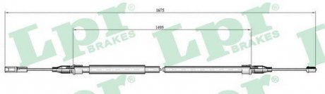 Трос ручного тормоза LPR C0059B