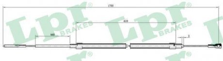 Трос ручного тормоза LPR C0073B