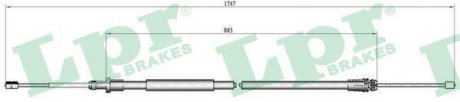 Трос ручного тормоза LPR C0100B (фото 1)