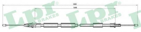 Трос ручного тормоза LPR C0106B