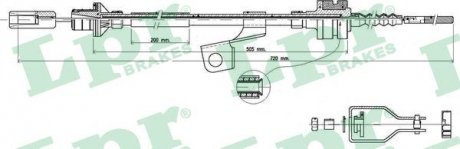 Трос зчеплення LPR C0118C