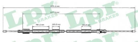 Трос, стояночная тормозная система LPR C0119B (фото 1)