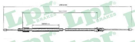 Трос ручного тормоза LPR C0120B