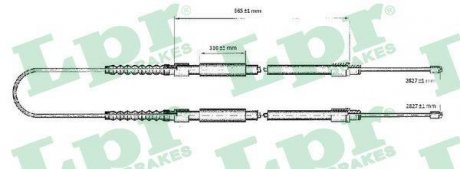 Трос ручного гальма LPR C0176B