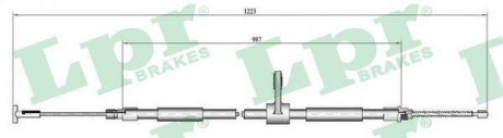 Трос ручного тормоза LPR C0189B
