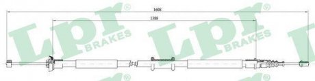 Трос ручного тормоза LPR C0198B