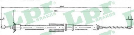 Трос ручного тормоза LPR C0200B