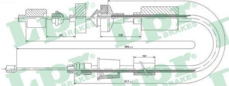 Трос сцепления LPR C0202C