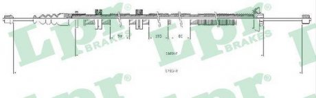 Трос ручного тормоза LPR C0205B