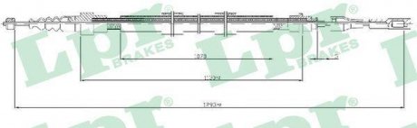 Трос ручного тормоза LPR C0258B