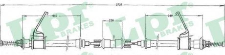 Трос ручного тормоза LPR C0299B