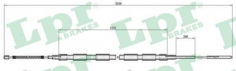 Трос ручного тормоза LPR C0302B