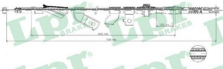 Трос ручного гальма LPR C0312B