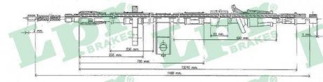 Трос ручного гальма LPR C0320B