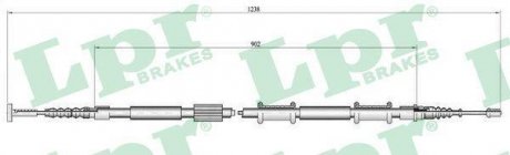 Трос ручного тормоза LPR C0340B