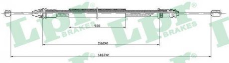Трос ручного тормоза LPR C0401B