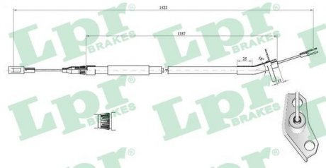 Трос ручного тормоза LPR C0446B