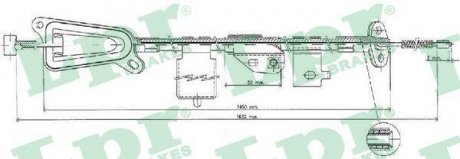 Трос ручного гальма LPR C0481B