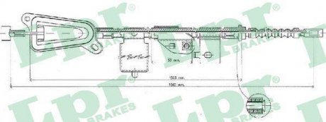 Трос ручного гальма LPR C0484B
