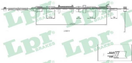 Трос ручного тормоза LPR C0518B