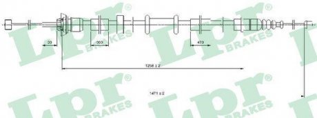 Трос ручного тормоза LPR C0519B