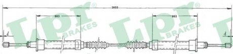 Трос ручного тормоза LPR C0523B (фото 1)