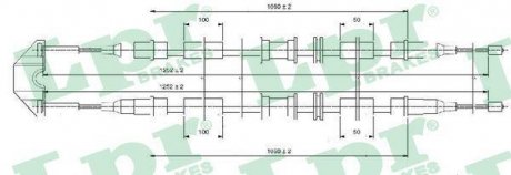 Трос ручного тормоза LPR C0542B